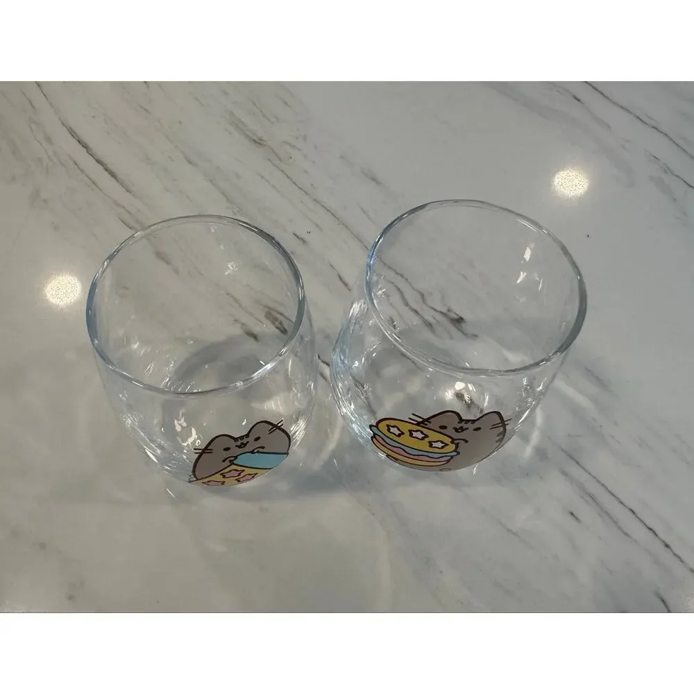 Pusheen Box Exclusive Winter 2020 Stemless Glasses Pizza Burger Snack Tumblers